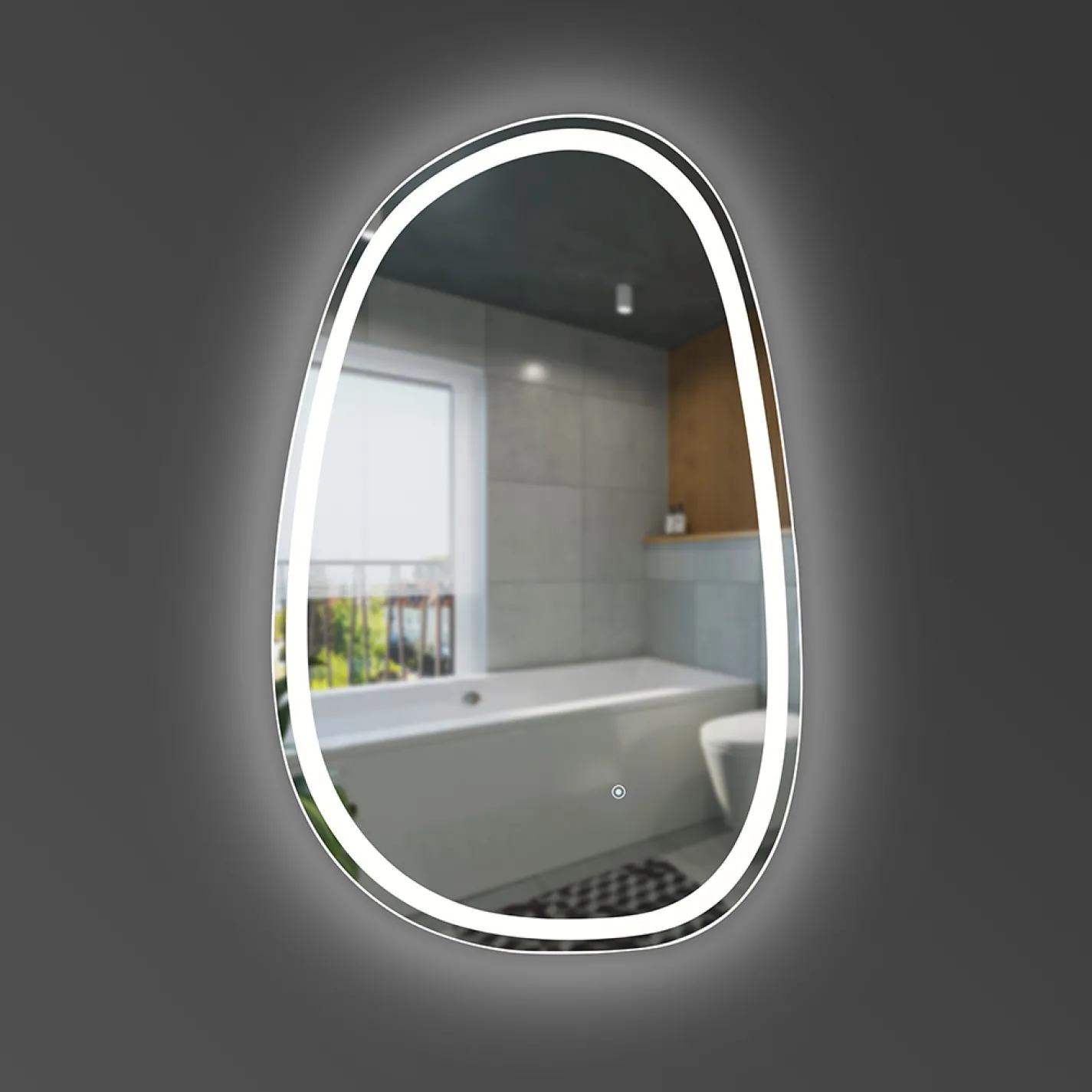 Зеркало Devit Style 530х830, асимметричное, с LED-подсветкой (5415080) - Фото 1