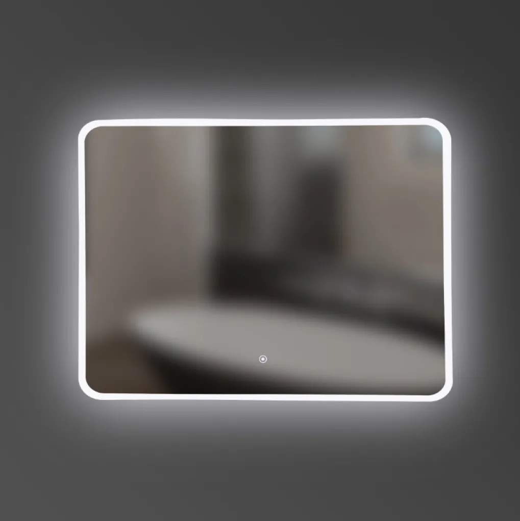 Зеркало Devit Acqua 800x600, округлое, с LED-подсветкой (5257281)- Фото 2