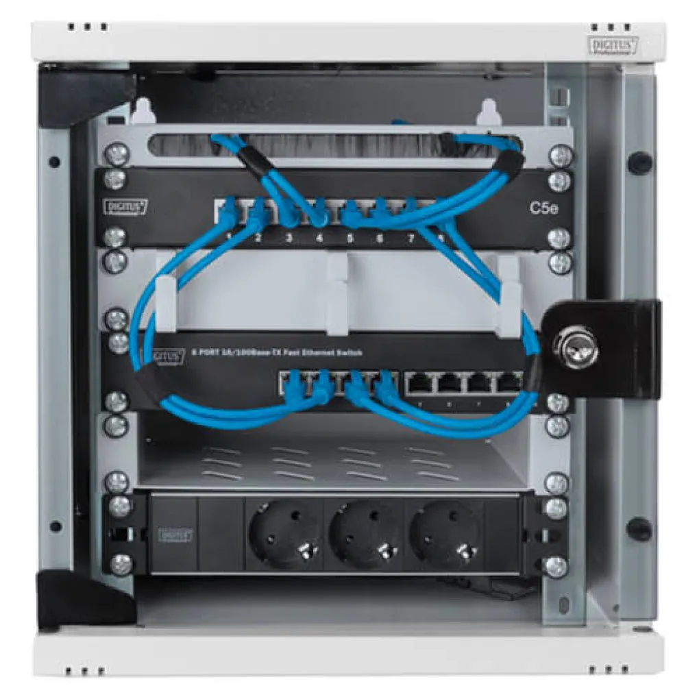 Комутаційна шафа Digitus 10" 6U 312x300 мм сіра- Фото 2
