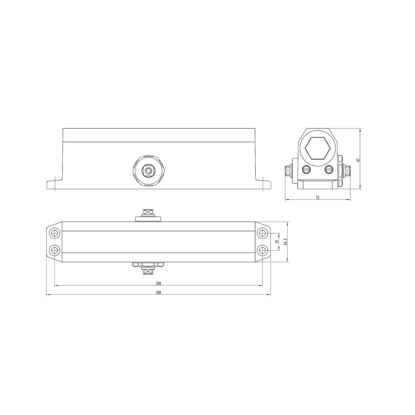 Дверной доводчик Dortec DT-536H Silver с фиксацией двери в открытом положении серебристый (63-00008) - Фото 3