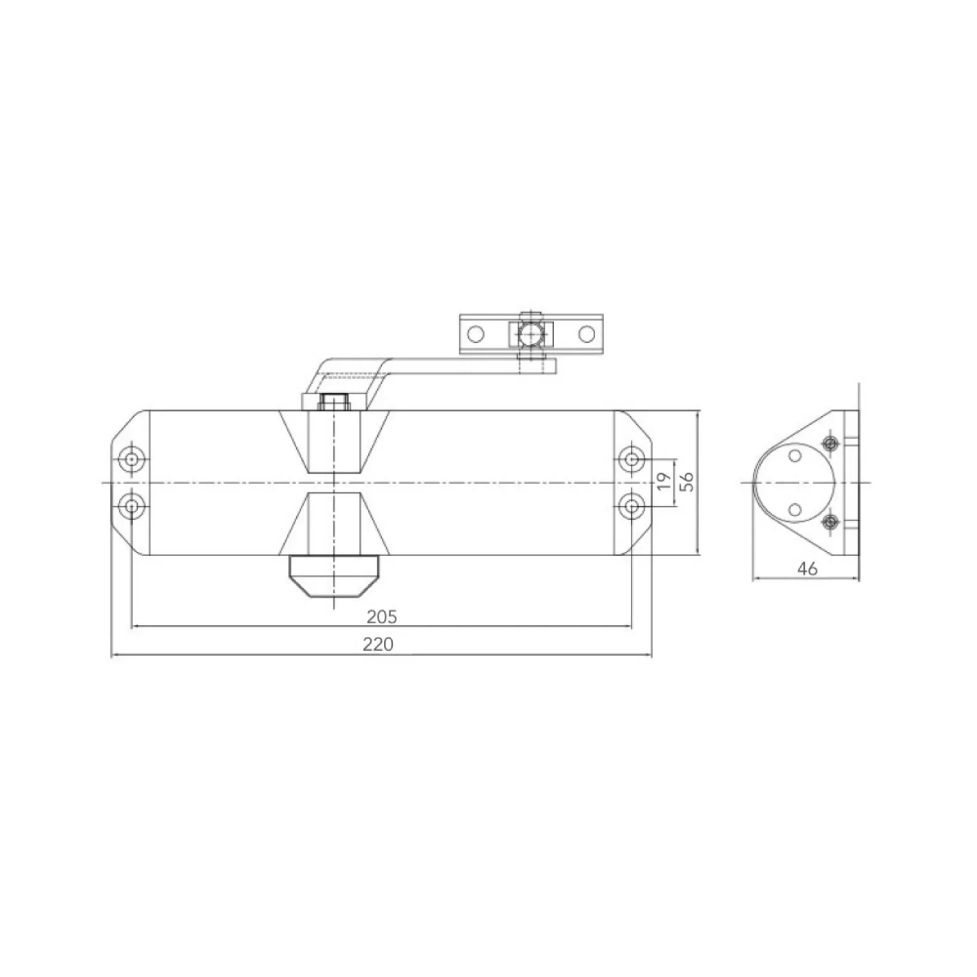 Дверний доводчик Dortec DT-83 Silver срібний (63-00058) - Фото 3