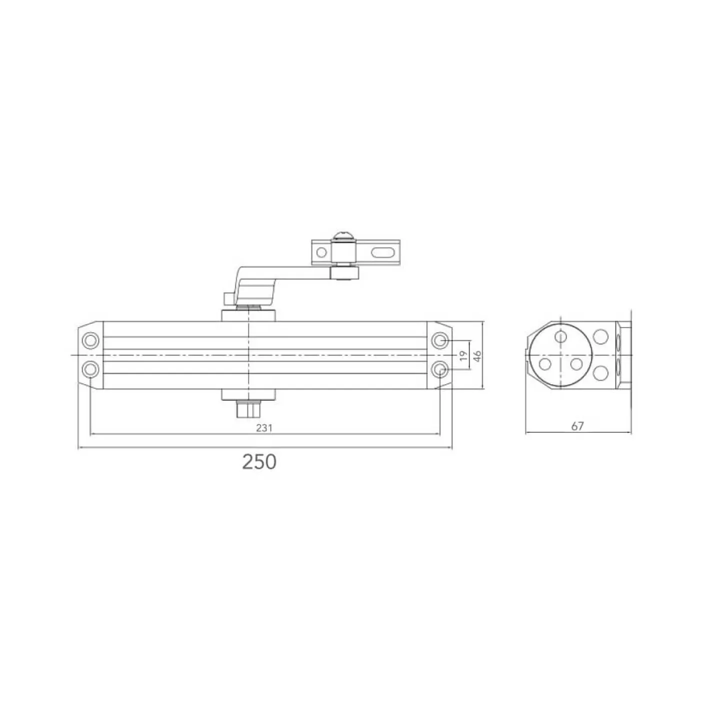 Дверной доводчик Dortec DT-516 Brown - Фото 3