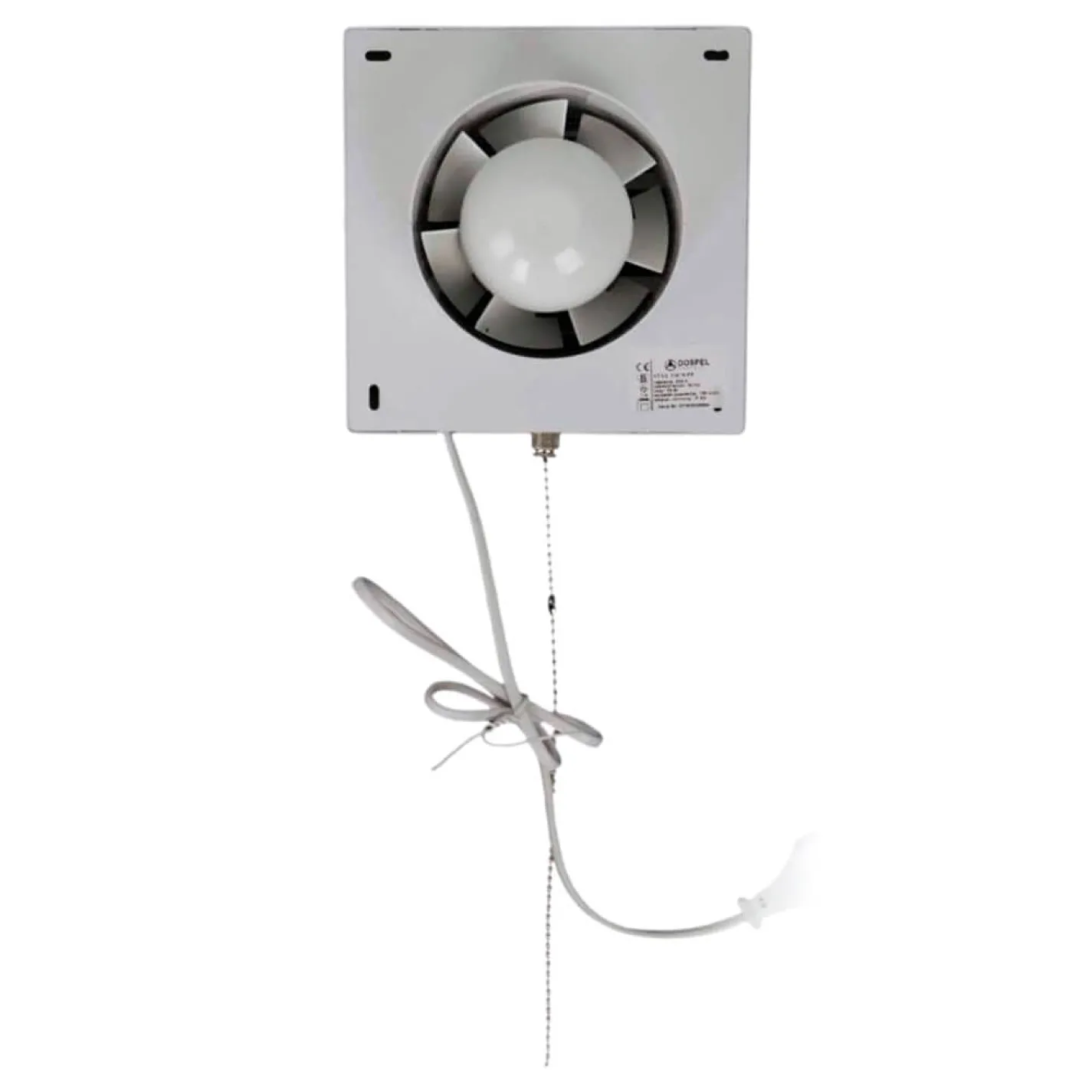 Вентилятор настенный Dospel STYL 120 WPP с клапаном, выключателем и вилкой - Фото 2
