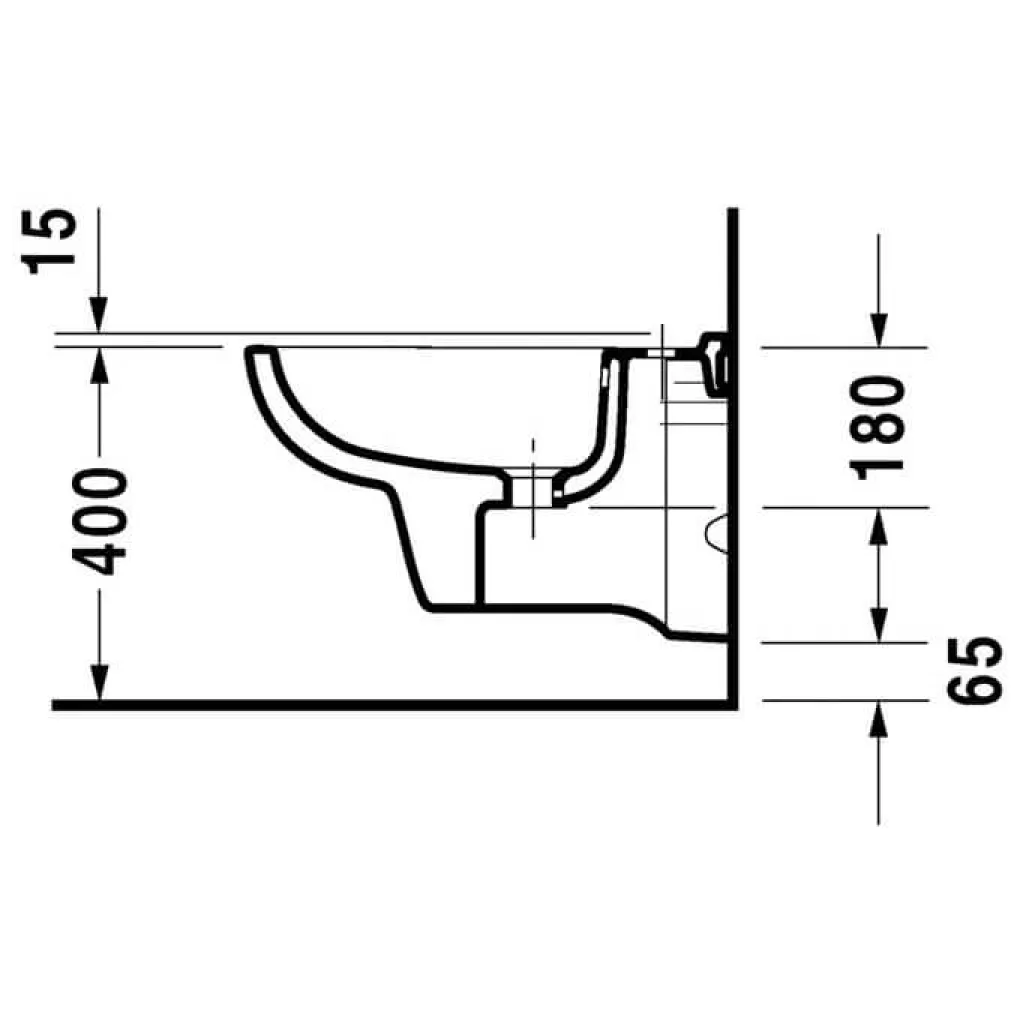 Биде подвесное Duravit D-Code (22571500002)- Фото 3