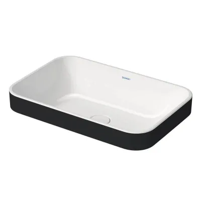 Раковина накладна Duravit Happy D.2 WonderGliss білий/чорний (23596061001)