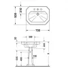 Раковина подвесная Duravit 1930 700х500 белый- Фото 4