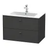 Тумба підвісна Duravit Brioso 820x479x553 мм, графіт матовий (BR410204949)- Фото 1