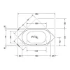 Ванна шестикутна Duravit D-Code 190х90см, вбудовуваний варіант (700138000000000)- Фото 3