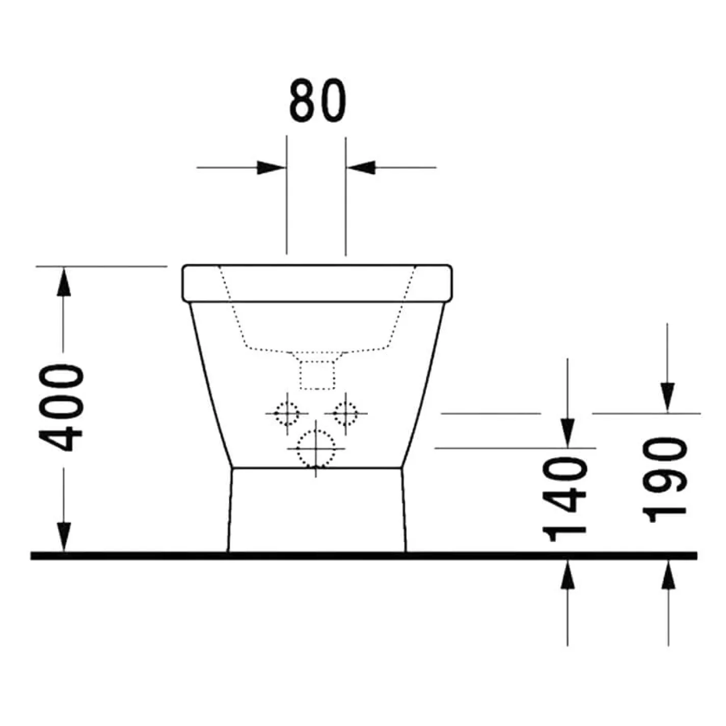 Биде напольное Duravit 2nd Floor (137100000) - Фото 2