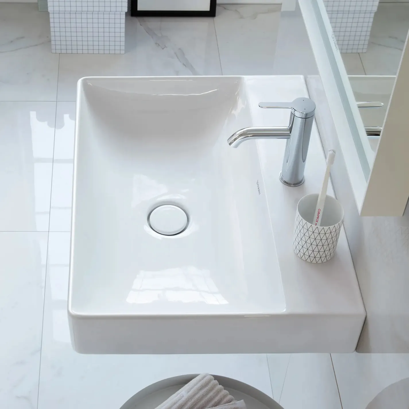 Раковина підвісна Duravit DuraSquare 800х470 білий - Фото 1