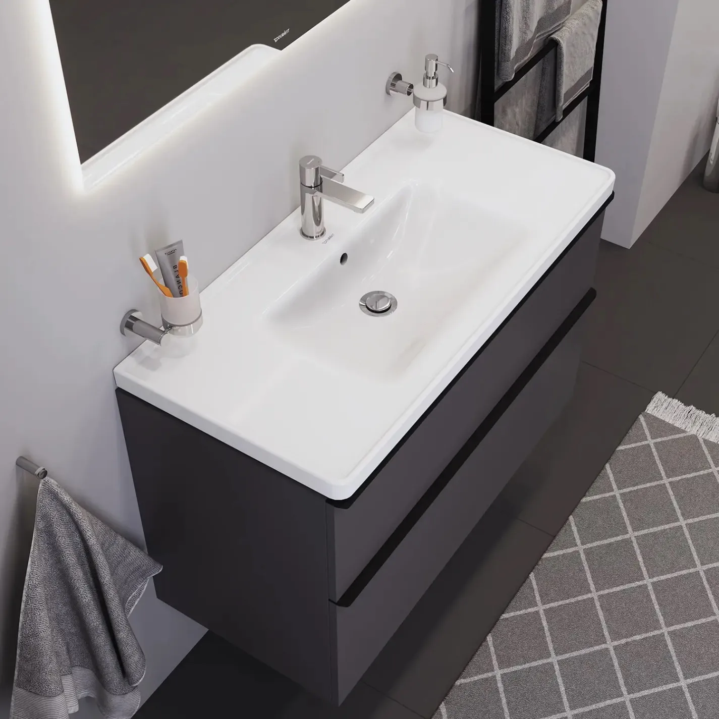 Раковина підвісна Duravit D-Neo 1005x480 білий - Фото 2