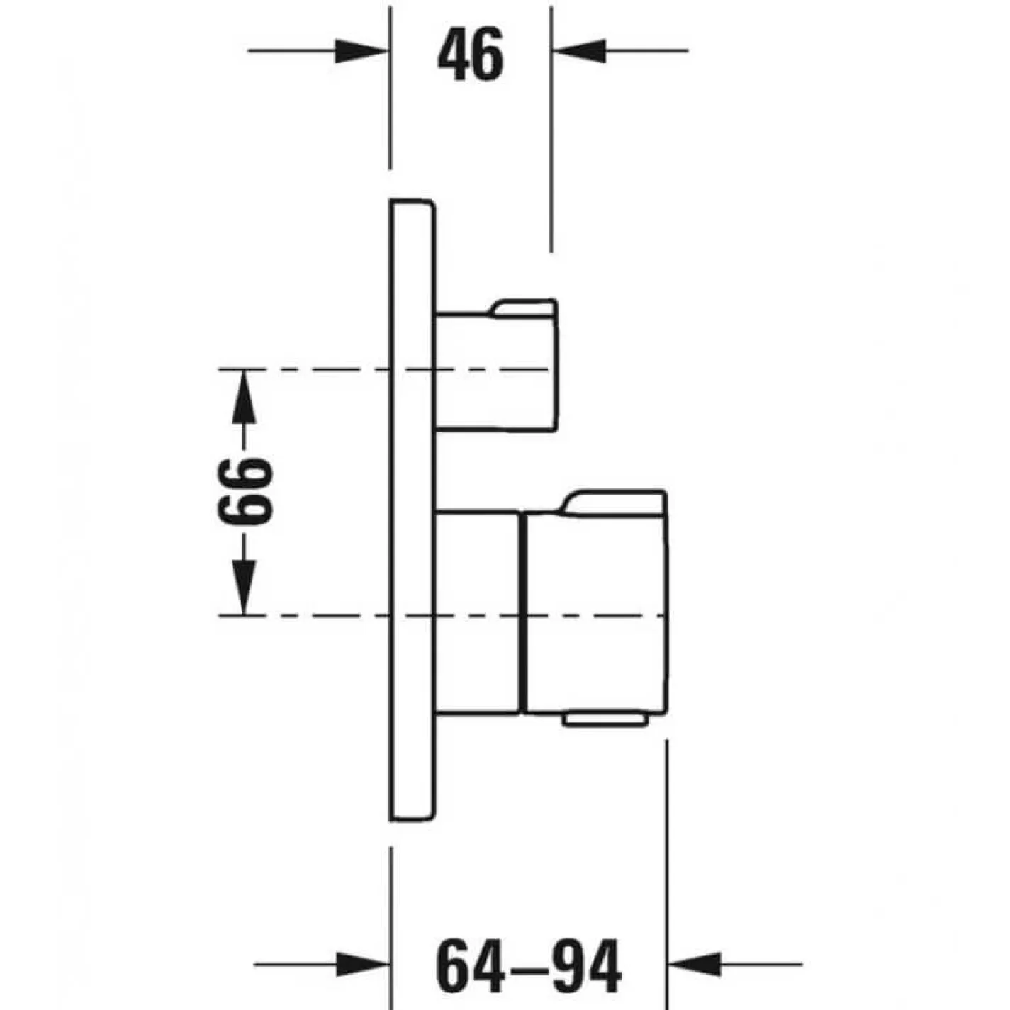 Термостат для ванны Duravit C1 с запорным вентилем (C14200016010) - Фото 2