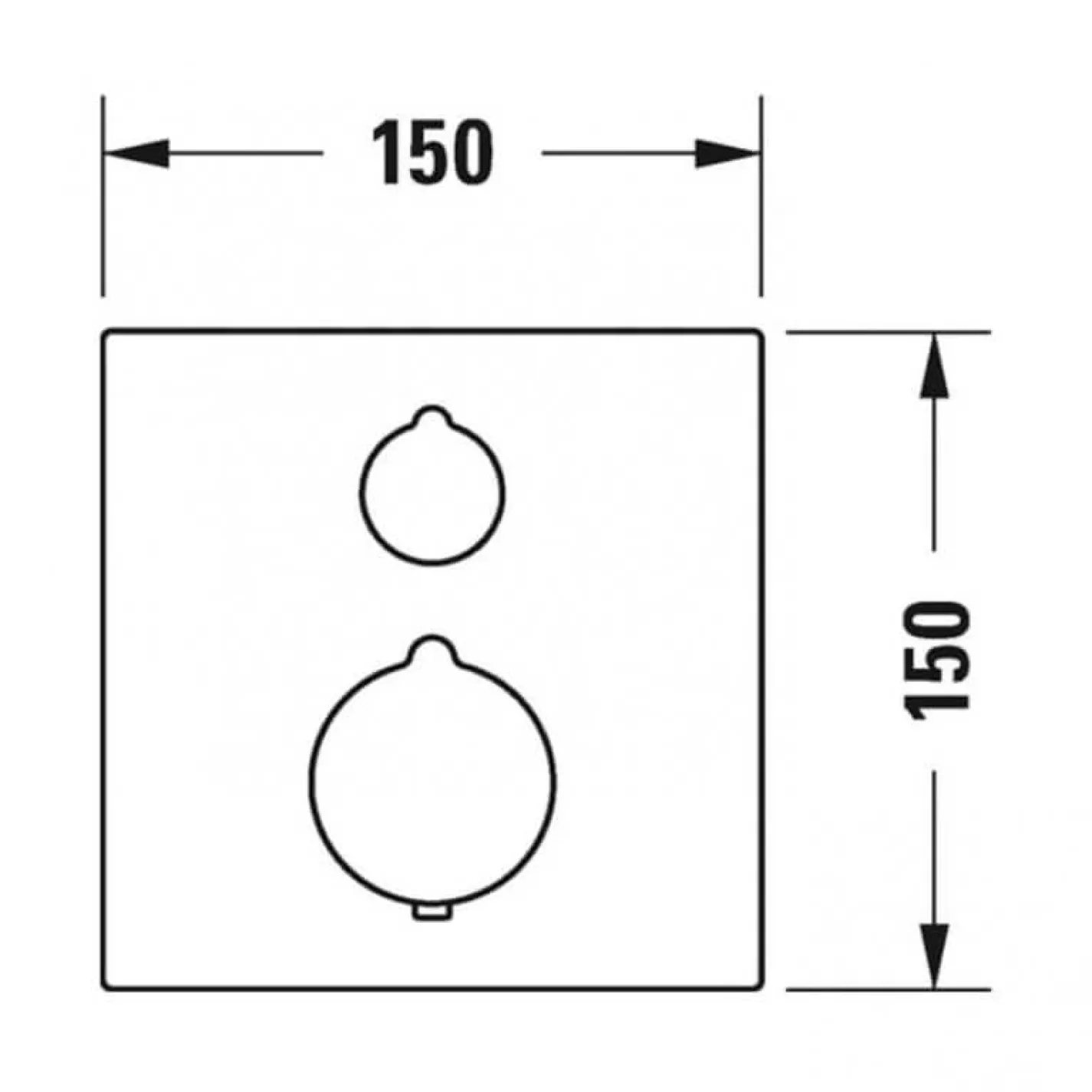 Термостат для ванни Duravit C1 із запірним вентилем (C15200013010) - Фото 1