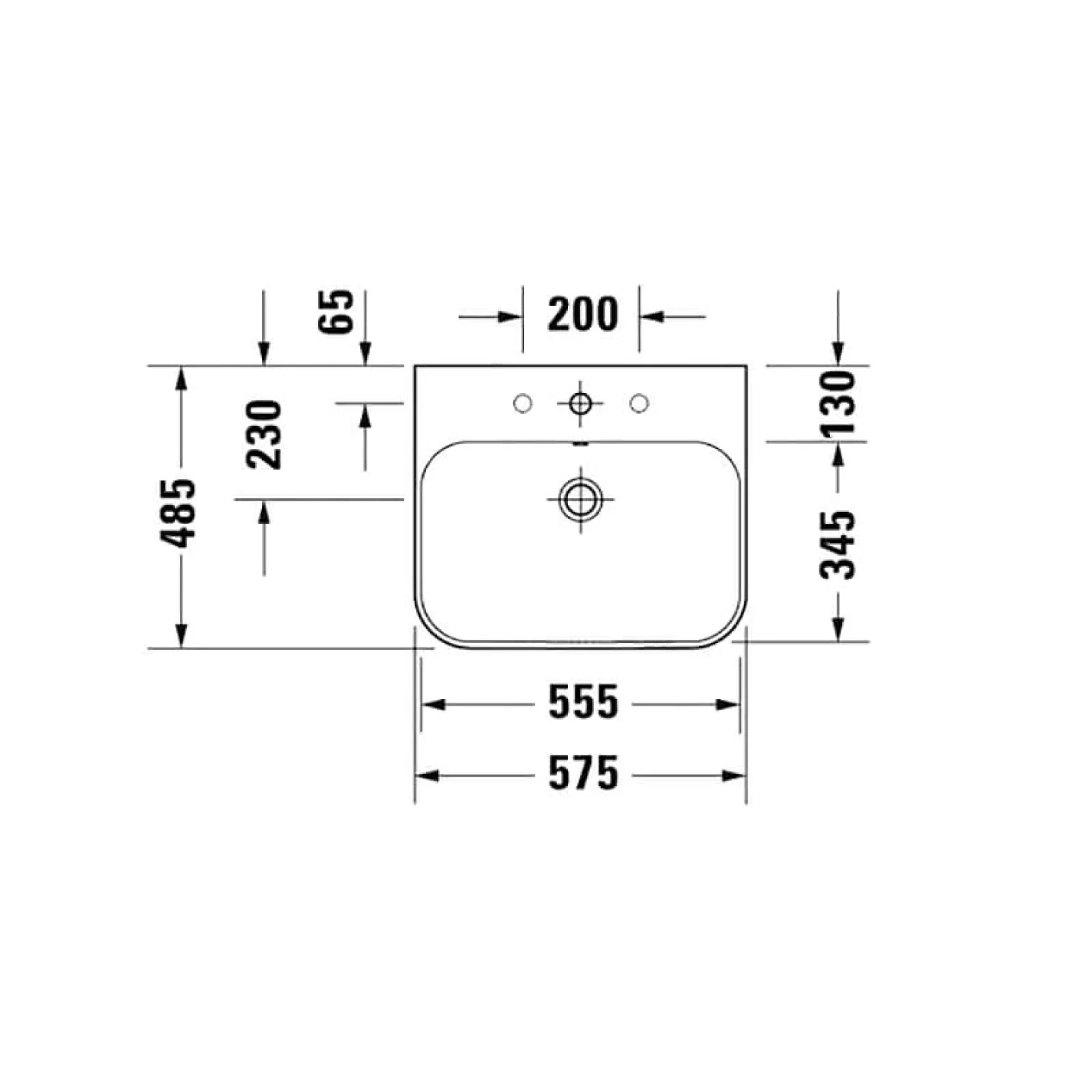 Тумба Duravit Happy D.2 Plus 57,5х49 см з умивальником, білий матовий (HP4635O36360A00) - Фото 2