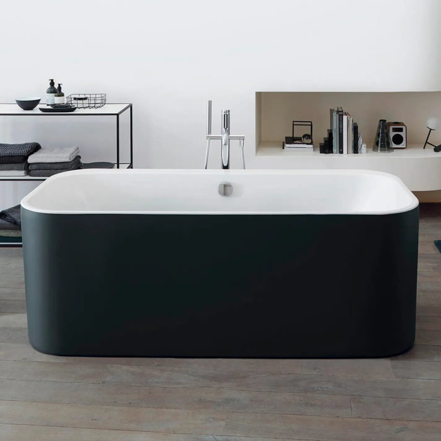 Ванна акриловая Duravit HAPPY D.2, свободностоящая 180x80 см на раме с панелью графитовой (700453800000000) - Фото 3