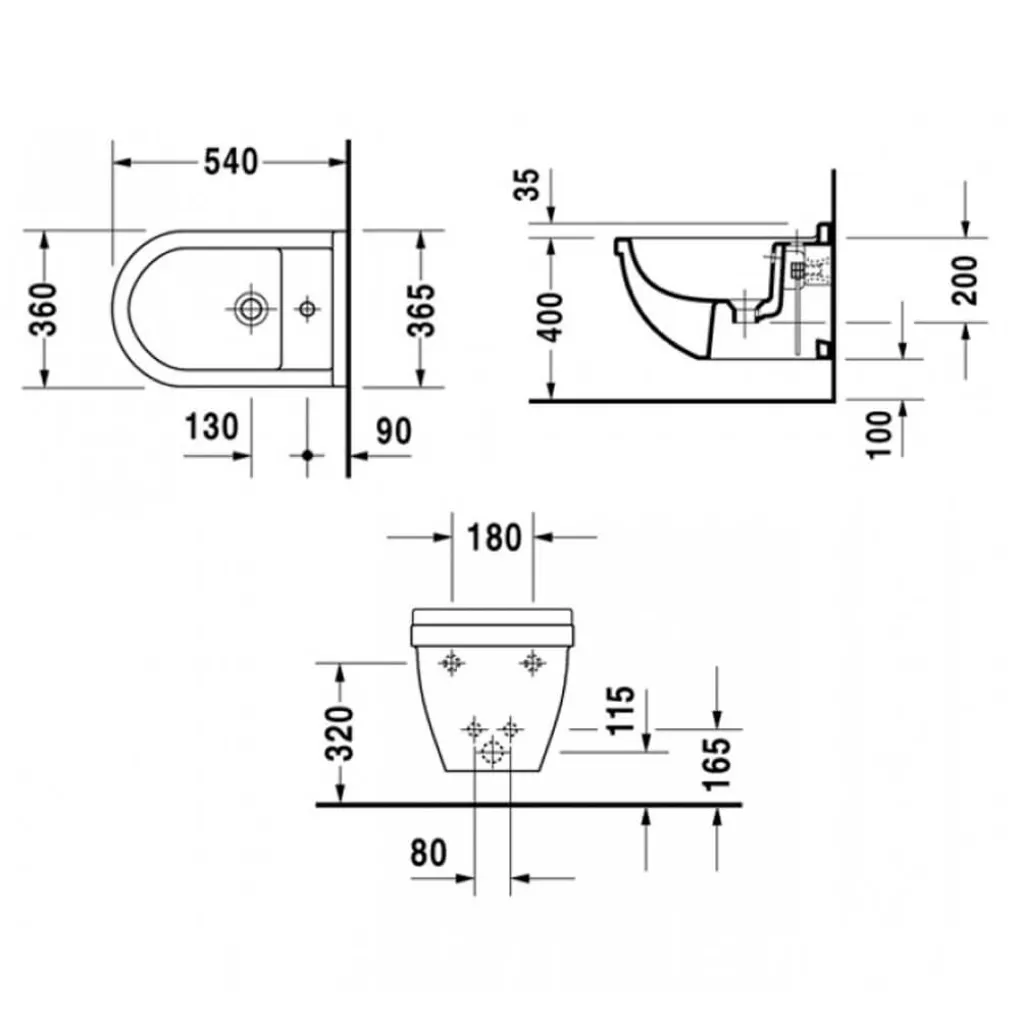 Подвесное биде Duravit Starck 3- Фото 2