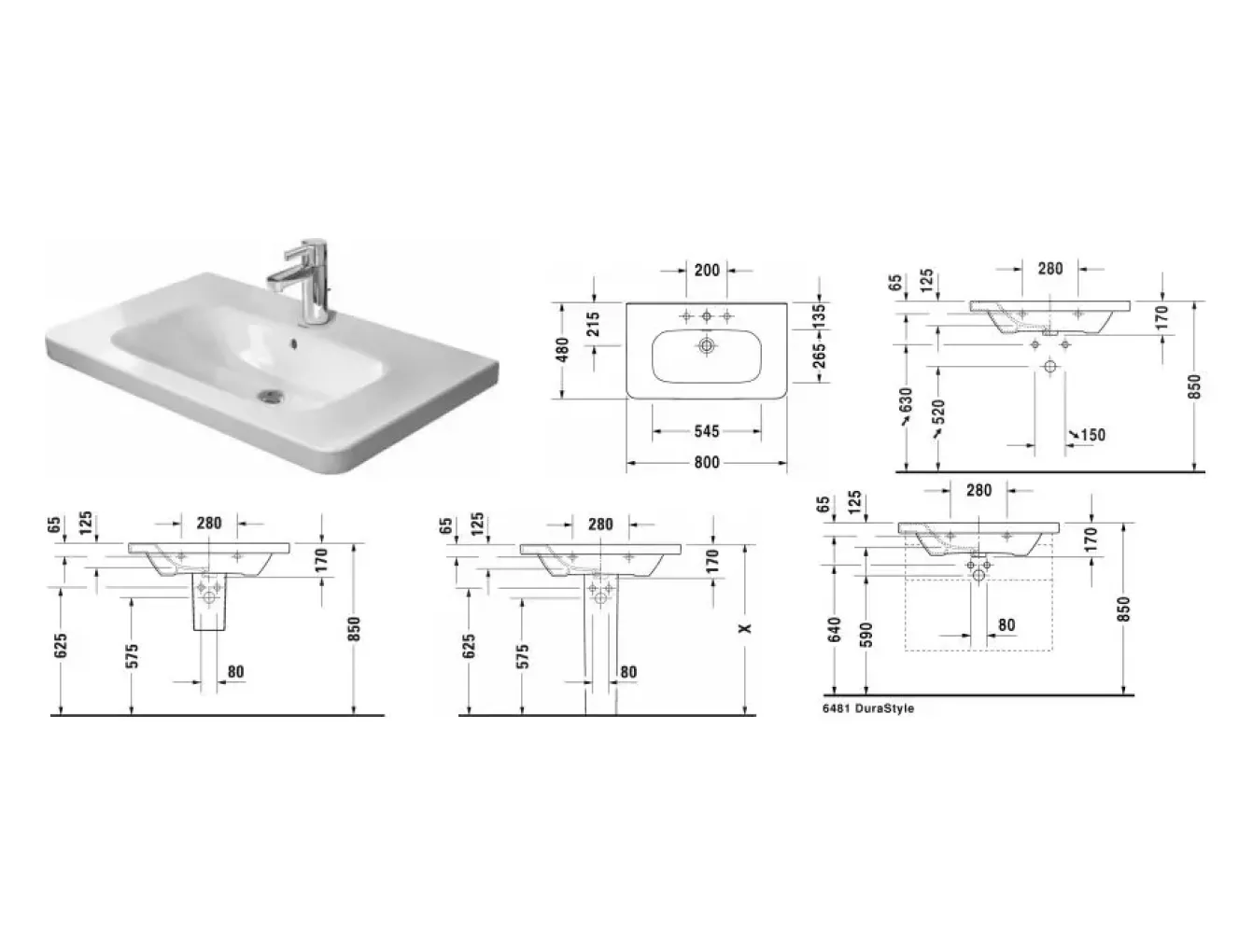 Раковина накладная Duravit Durastyle 800х480 белый- Фото 7