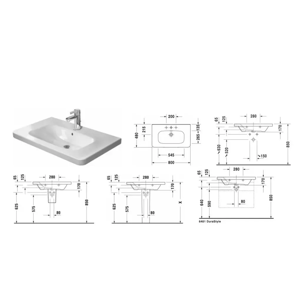 Раковина накладна Duravit Durastyle 800х480 білий- Фото 8