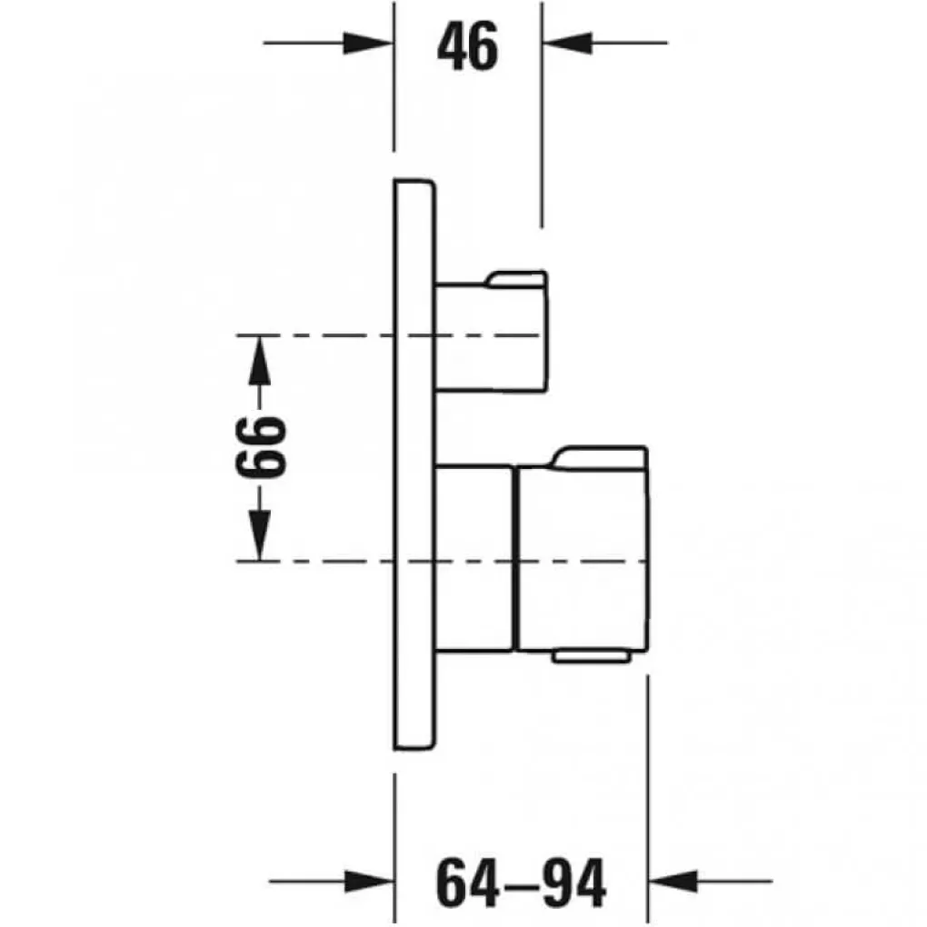 Термостат для ванны Duravit C1 с запорным вентилем (C14200014010)- Фото 3