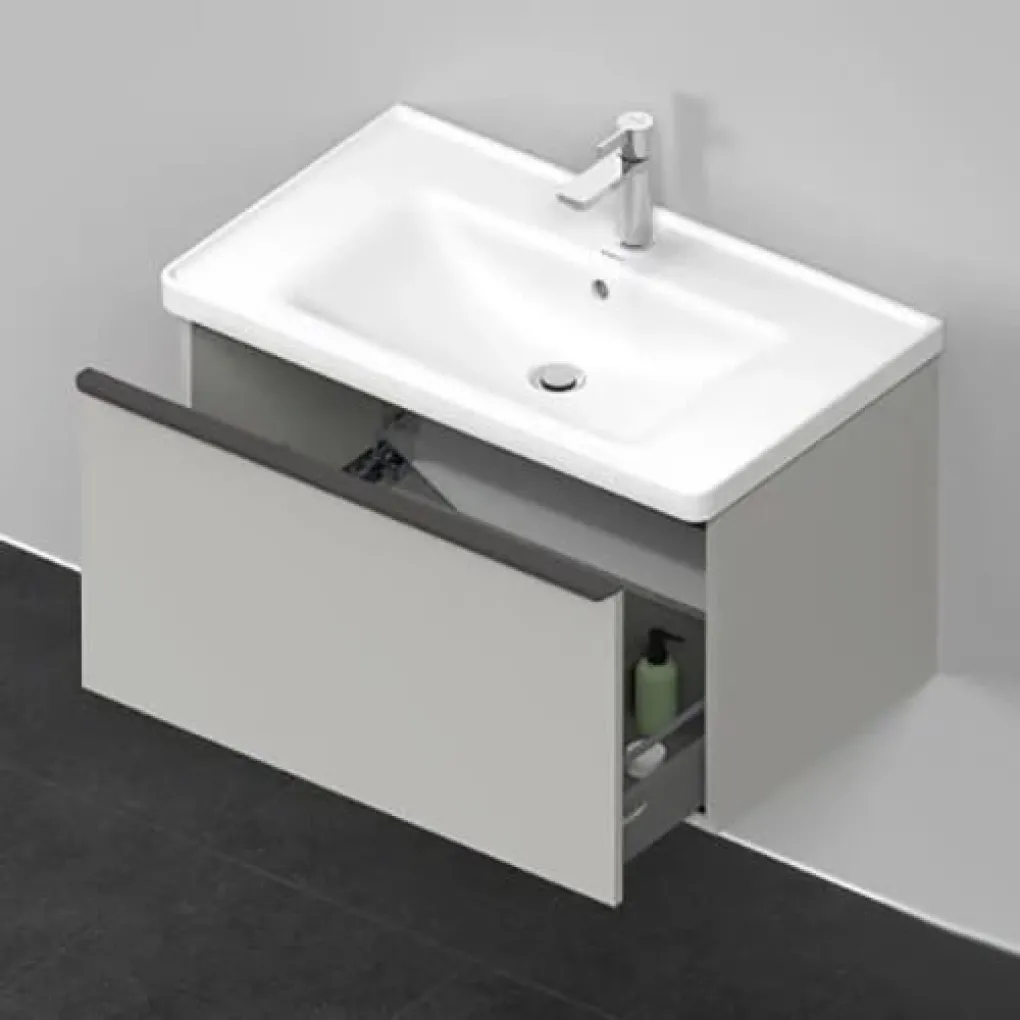 Тумба подвесная под умывальник Duravit D-Neo 78x45 см серый матовый (DE42550BD070000)- Фото 3