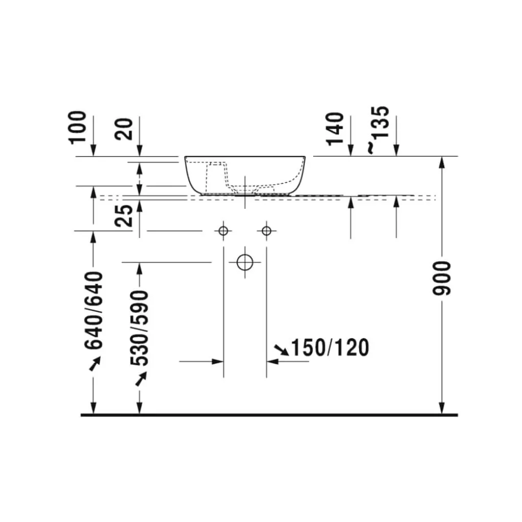 Умывальник на столешницу Duravit LUV, белый (0381420000)- Фото 3