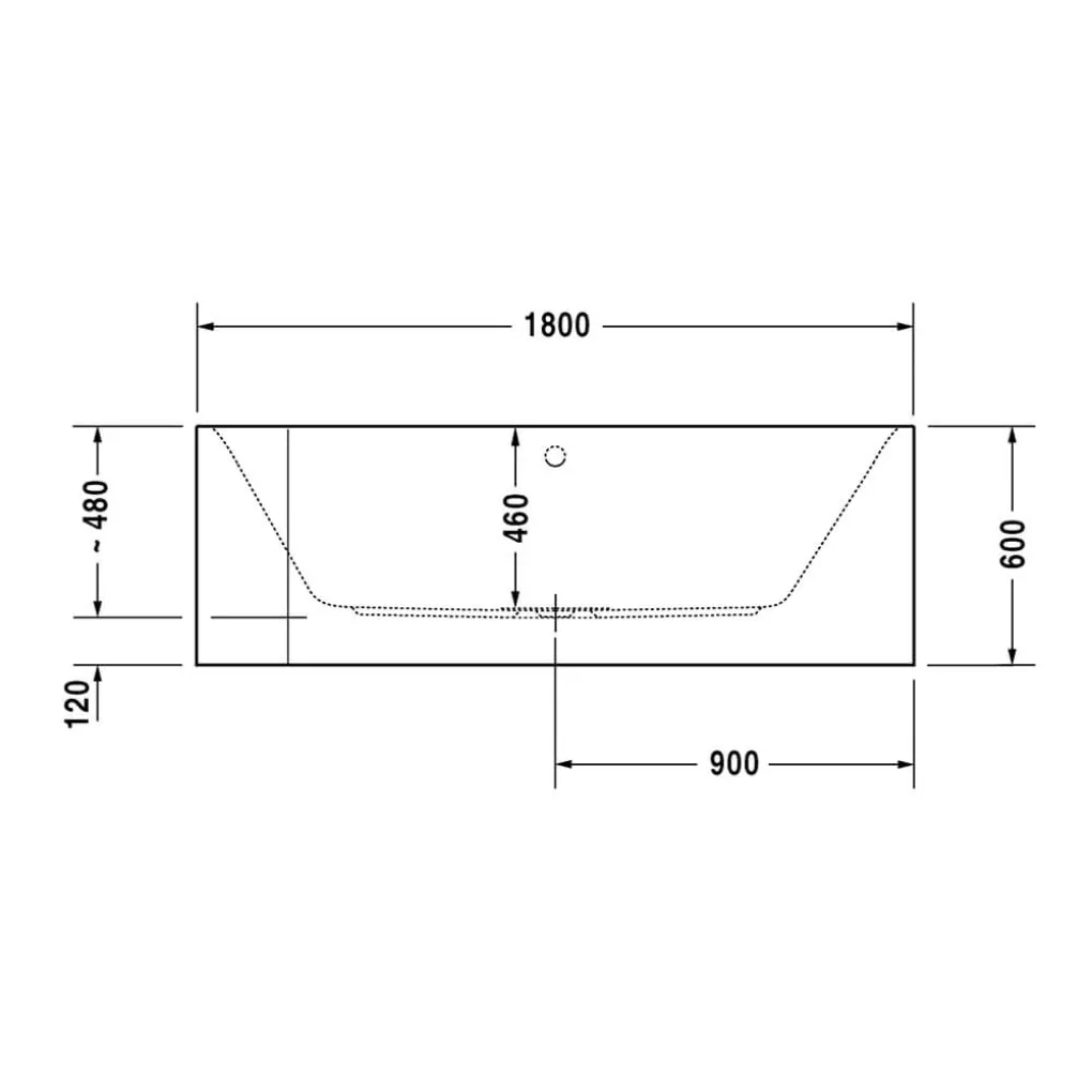 Ванна акрилова Duravit HAPPY D.2, пристінна 180x80 см правостороння з ніжками та панеллю (700317000000000)- Фото 3