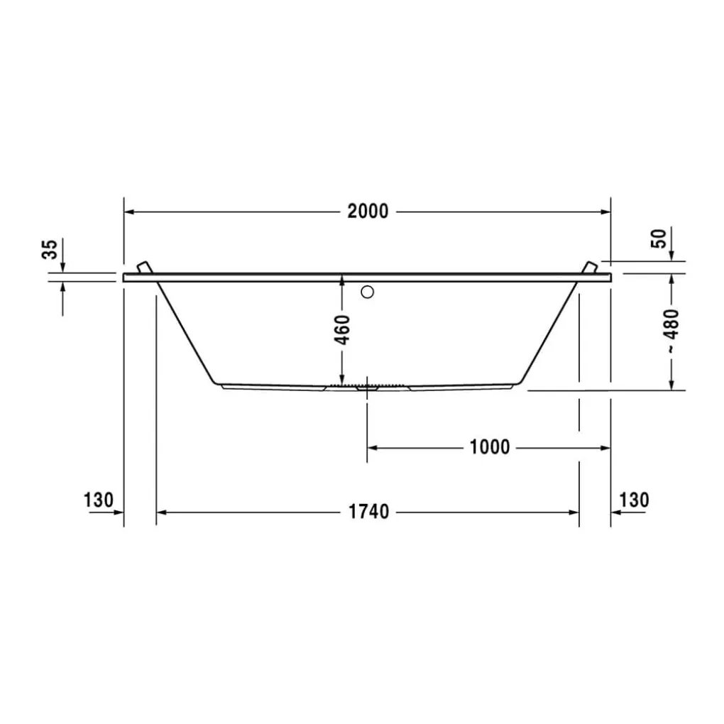 Ванна акриловая Duravit STARCK 200x100 см (700341000000000)- Фото 4