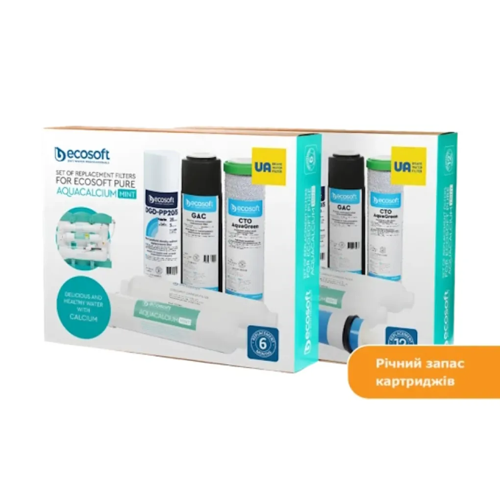 Комплект картриджей Ecosoft PURE AquaCalcium Mint "12 месяцев" (CHV6PUREMAC)- Фото 2