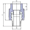 Переход с металлической наружной резьбой Ekoplastik 25х3/4" (BZE02525XX)- Фото 2
