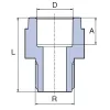 Переход с пластмассовой наружной резьбой Ekoplastik 25х3/4" (SDG02525XX)- Фото 2
