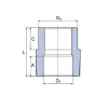 Переходная муфта Ekoplastik 40x32 НВ (SRE14032RCT)- Фото 2