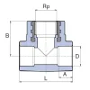 Тройник с металлической внутренней резьбой Ekoplastik 20x1/2x20 (BTKI02020X)- Фото 3
