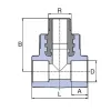 Тройник с металлической наружной резьбой Ekoplastik 20x1/2 (STKE02020X)- Фото 2