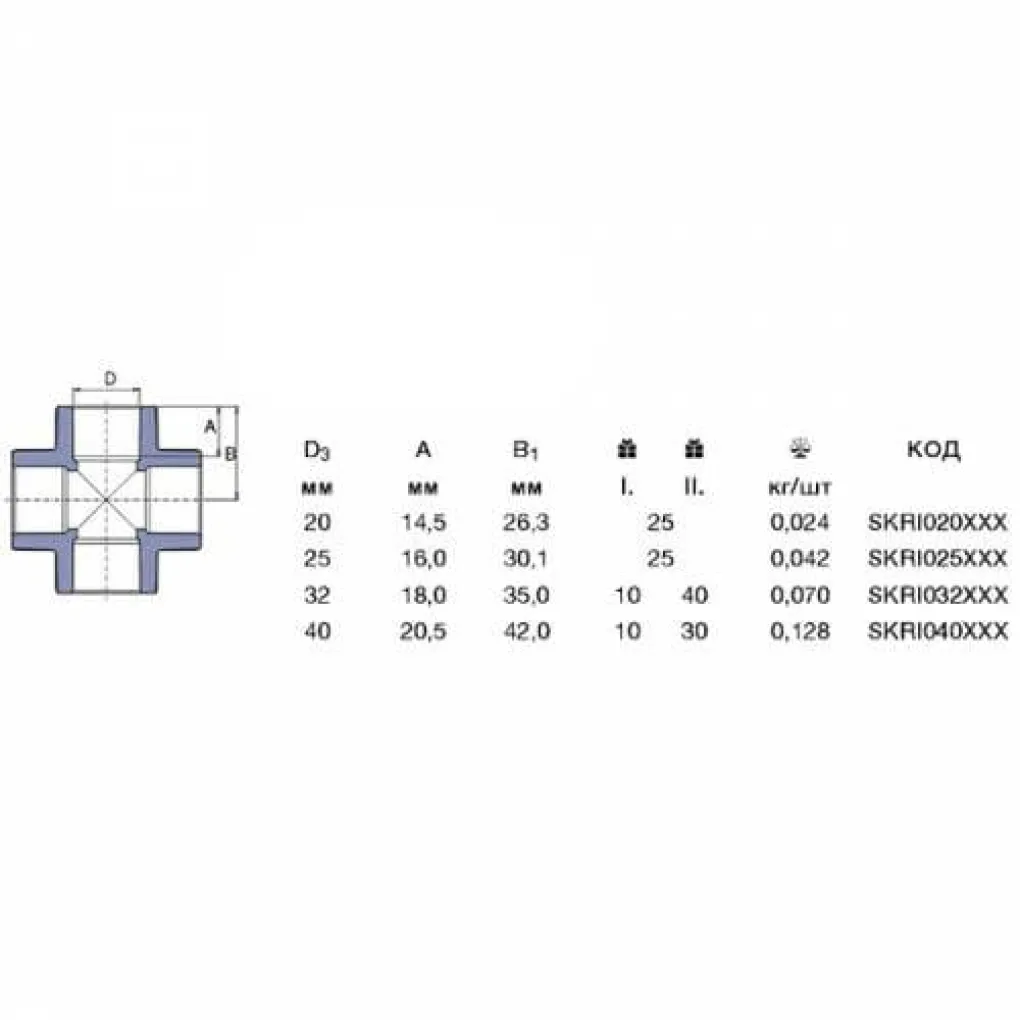 Крестовина Ekoplastik 40 (SKRI040XXX)- Фото 4