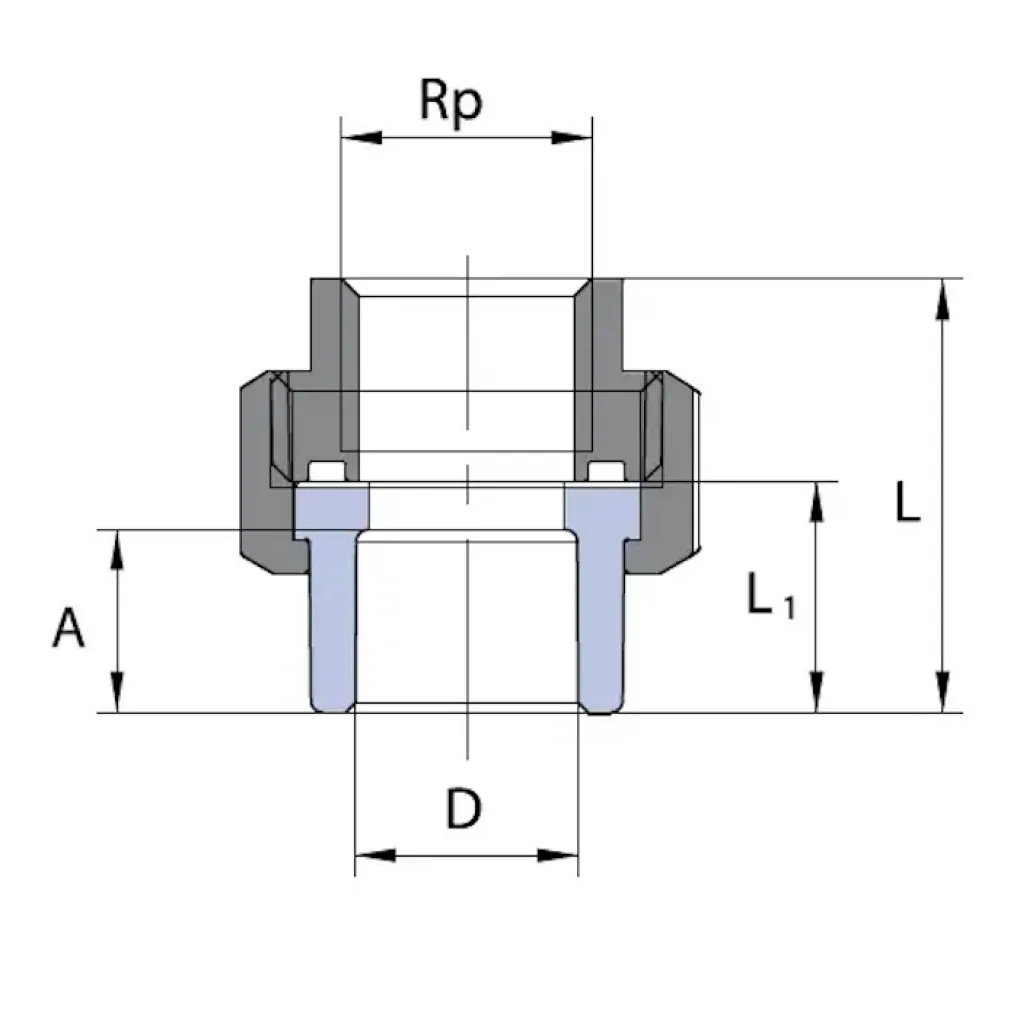 Раструбное соединение с ВР Ekoplastik 25x3/4" (SSHI02525XX)- Фото 2
