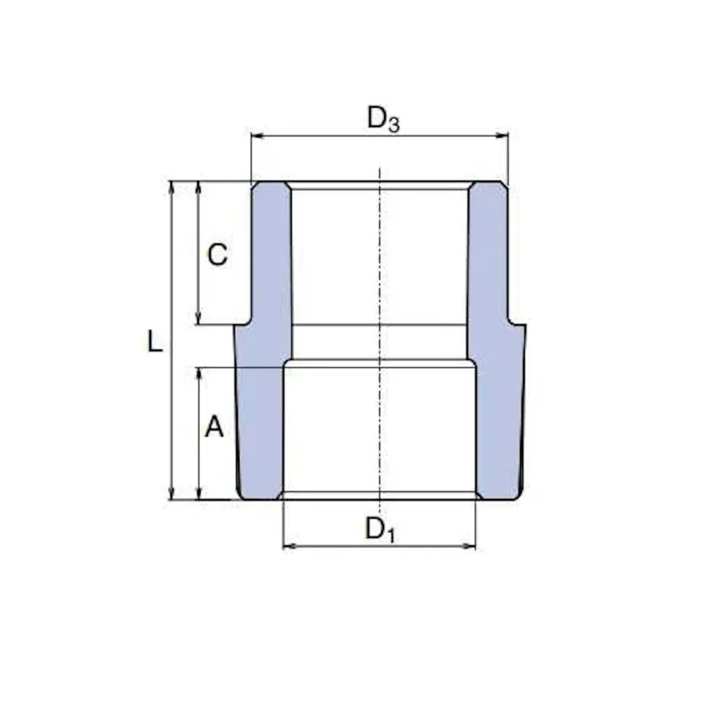 Переходная муфта Ekoplastik 40x32 НВ (SRE14032RCT)- Фото 2