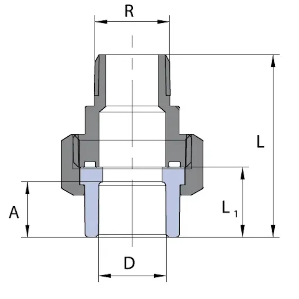 Раструбное соединение с НР Ekoplastik 20x1/2" (SSHE02020X)- Фото 2