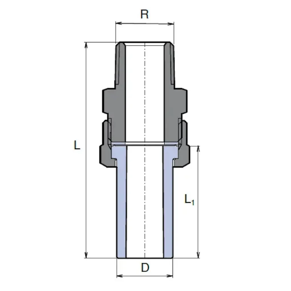 Резьбовое соединение с НР Ekoplastik 25x3/4" (SSE02525XX)- Фото 2