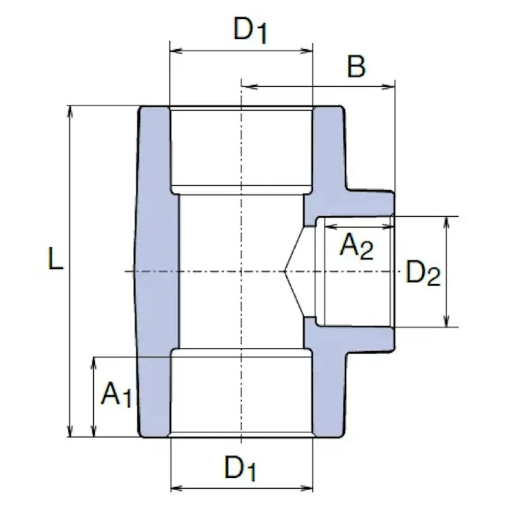 Тройник редукционный Ekoplastik 40x40x25 (STKR04025RCT)- Фото 2