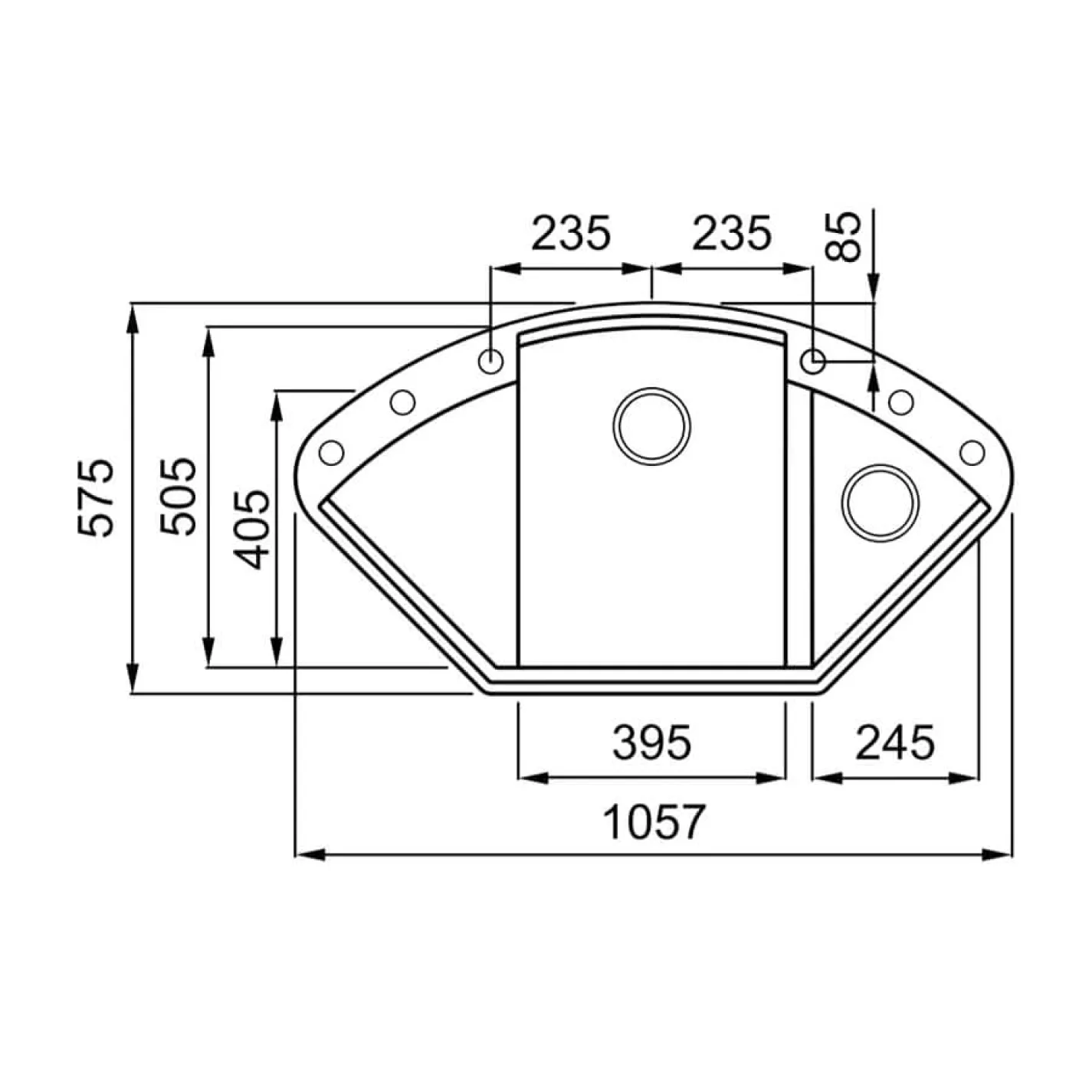 Мойка гранитная Elleci Easy Corner avena 51, бежевый (21122024009) - Фото 1