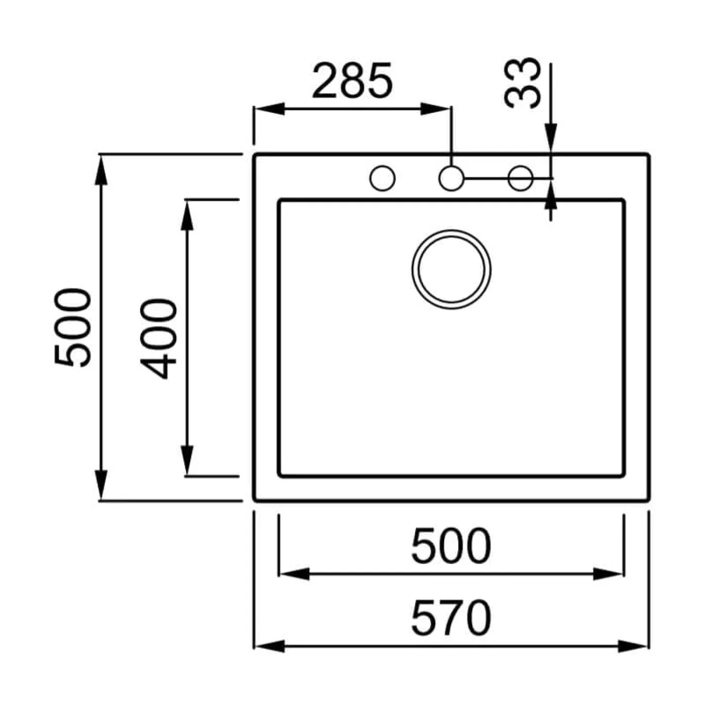 Мойка гранитная Elleci Q 105 On Top titano 68, белый (21122024107) - Фото 1