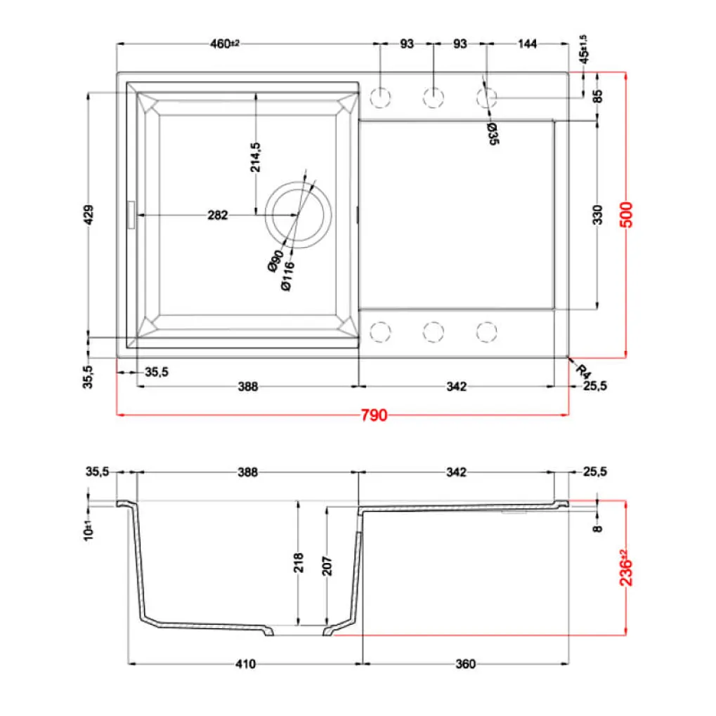 Мойка гранитная Elleci Easy 300 bianco antico 62 (21122023983)- Фото 2