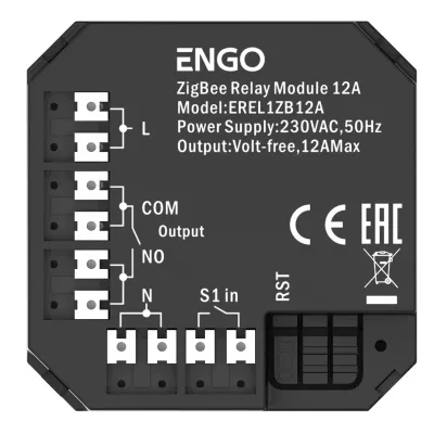 Релейный модуль Engo EREL-12ZB ZigBee 3.0, 12A (932343974)