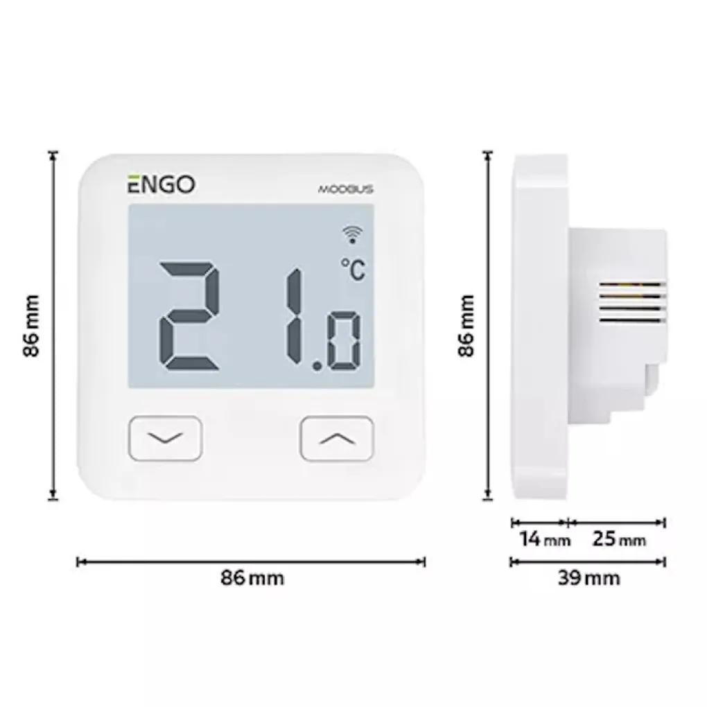 Терморегулятор для теплого пола Engo E10-MBUSW Modbus Wi-Fi белый (932332944)- Фото 3