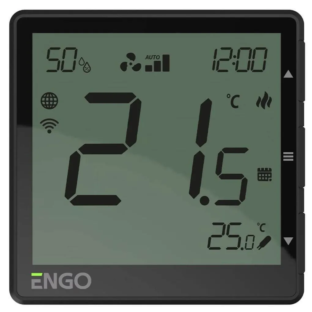 Термостат фанкойла Engo Controls EFAN-230W WiFi 230V черный