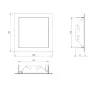 Ревизионный люк для внутренних работ Europlast RLMP1515  150х150 металлический Click белый- Фото 2