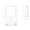 Ревізійний люк для внутрішніх робіт Europlast RLMP3030 300х300 металевий  Click білий- Фото 2