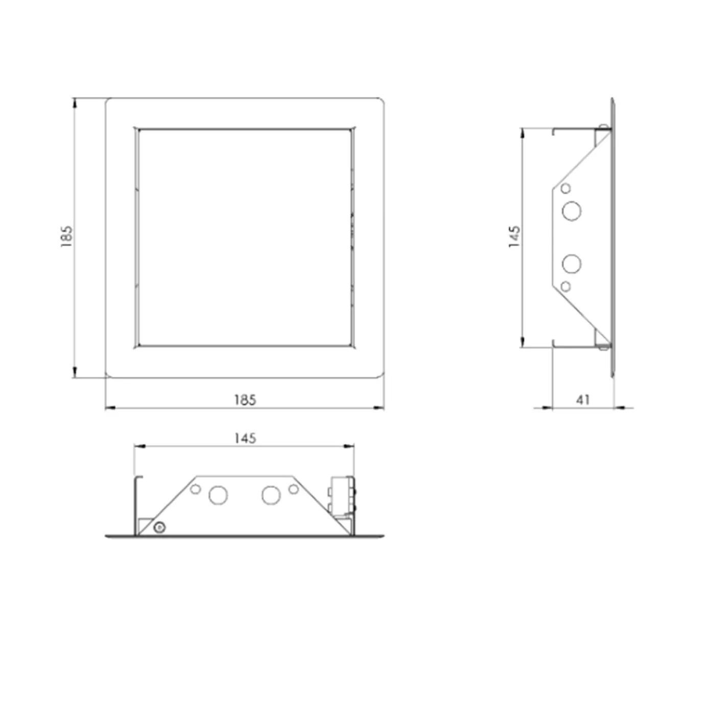 Ревизионный люк для внутренних работ Europlast RLMP1515  150х150 металлический Click белый - Фото 1