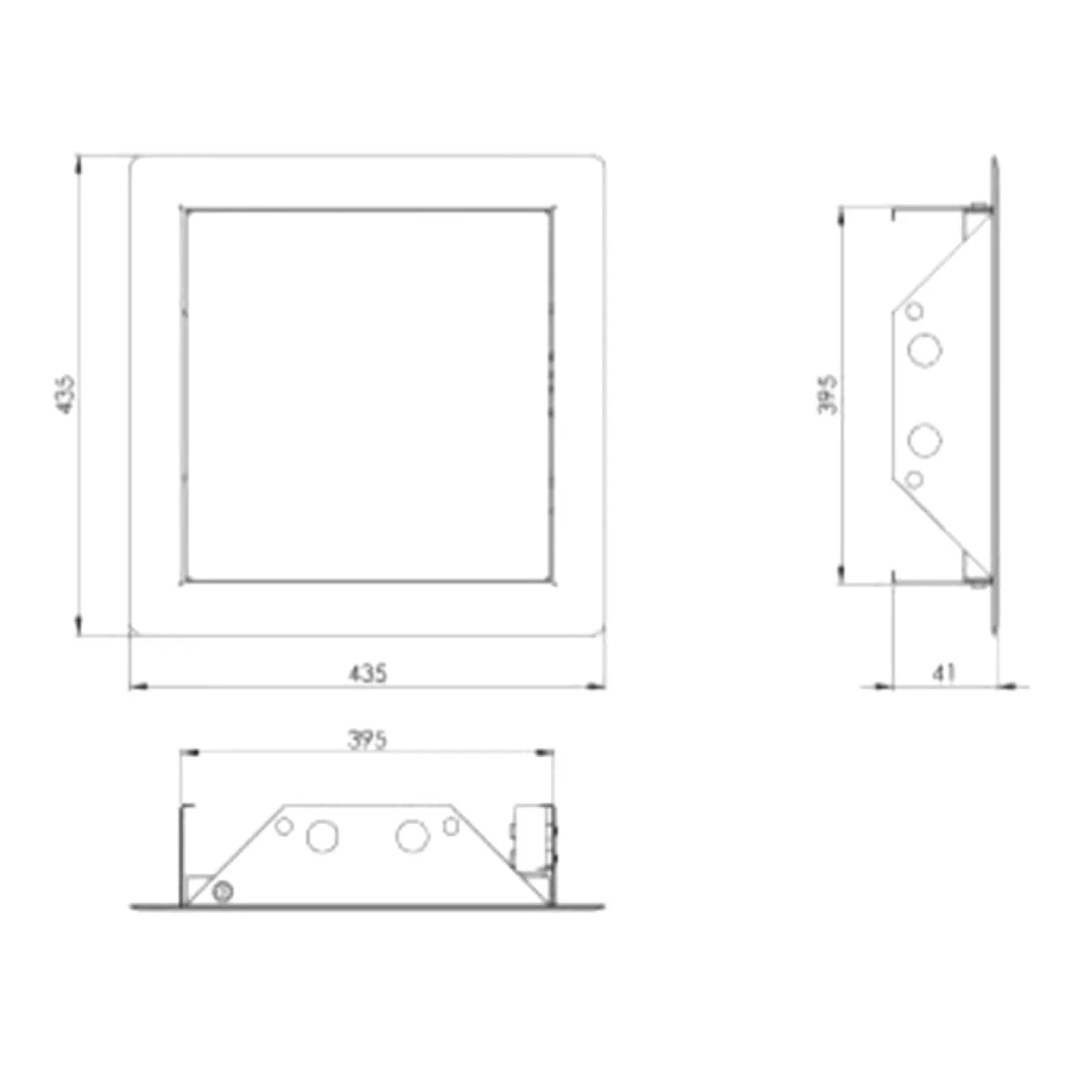 Ревизионный люк для внутренних работ Europlast RLMP4040 400х400 металлический  Click белый - Фото 1