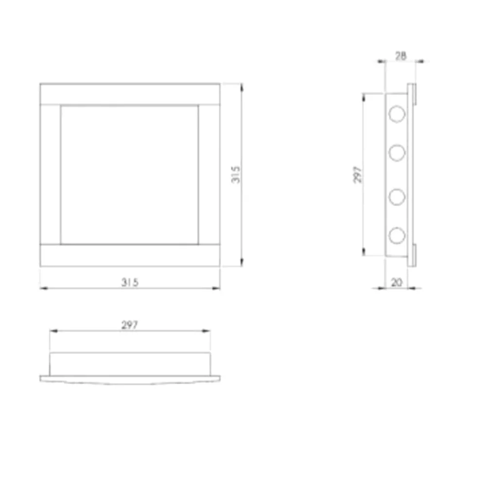 Ревізійний пластмасовий люк Europlast PL3030A 300x300 mm антрацит- Фото 2